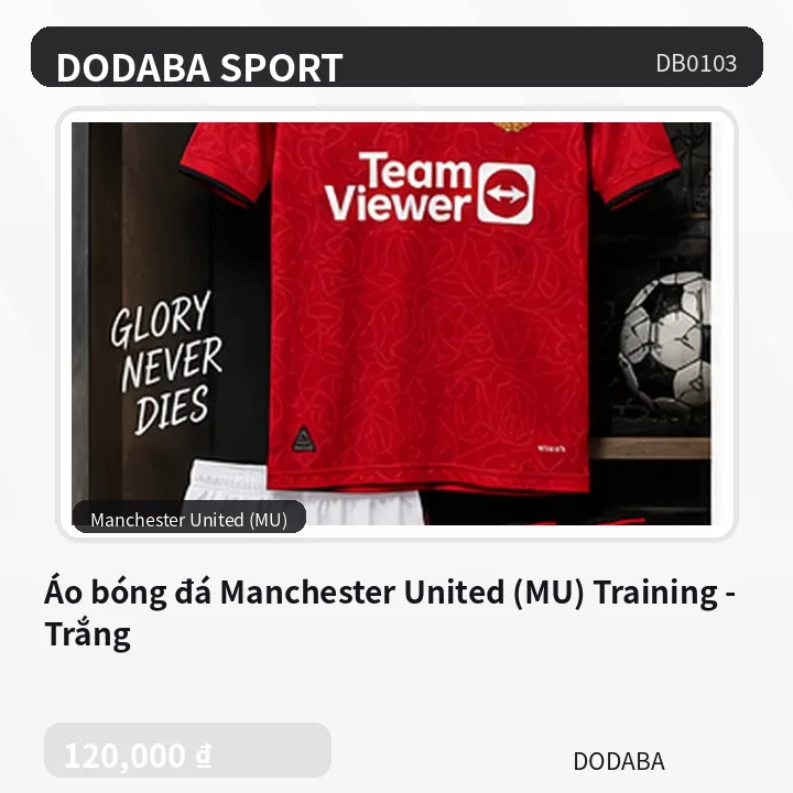 Áo bóng đá Manchester United (MU) Training - Trắng