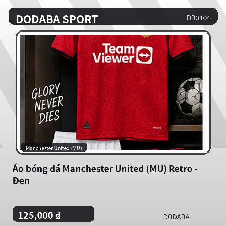 Áo bóng đá Manchester United (MU) Retro - Đen