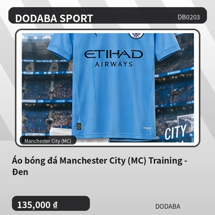 Áo bóng đá Manchester City (MC) Training - Đen
