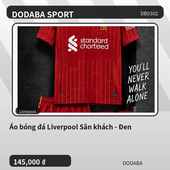Áo bóng đá Liverpool Sân khách - Đen