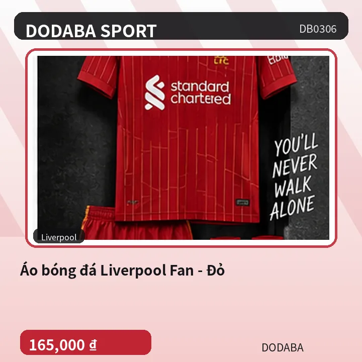 Áo bóng đá Liverpool Fan - Đỏ