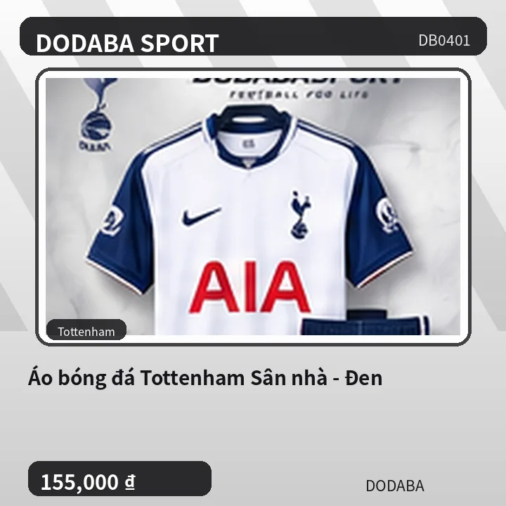 Áo bóng đá Tottenham Sân nhà - Đen