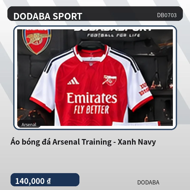 Áo bóng đá Arsenal Training - Xanh Navy