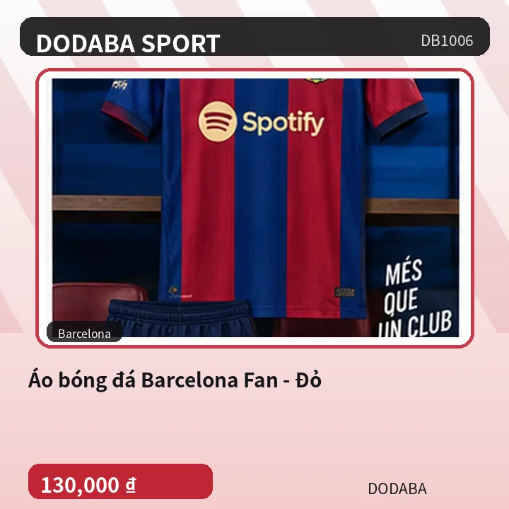 Áo bóng đá Barcelona Fan - Đỏ