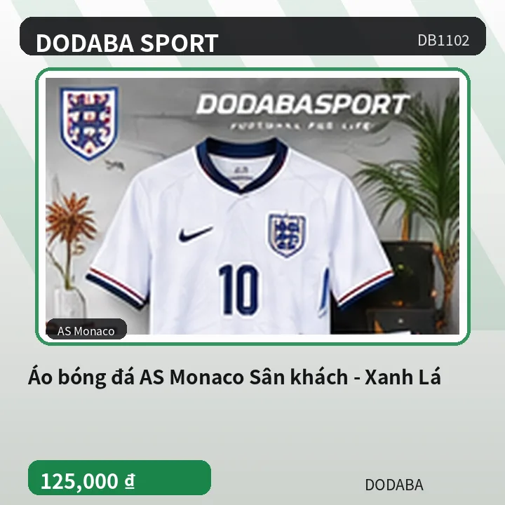 Áo bóng đá AS Monaco Sân khách - Xanh Lá