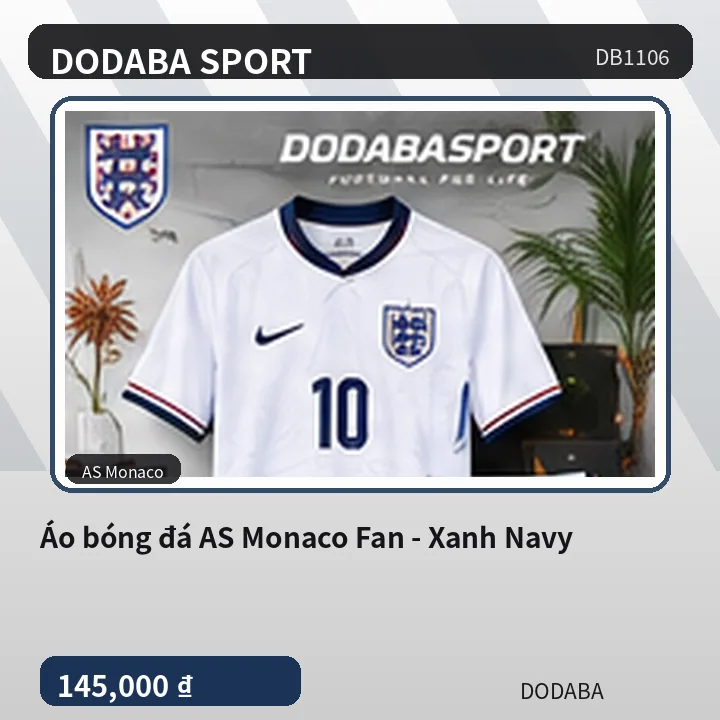 Áo bóng đá AS Monaco Fan - Xanh Navy