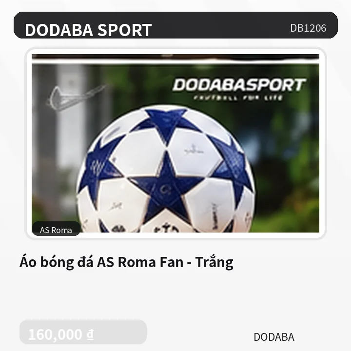 Áo bóng đá AS Roma Fan - Trắng