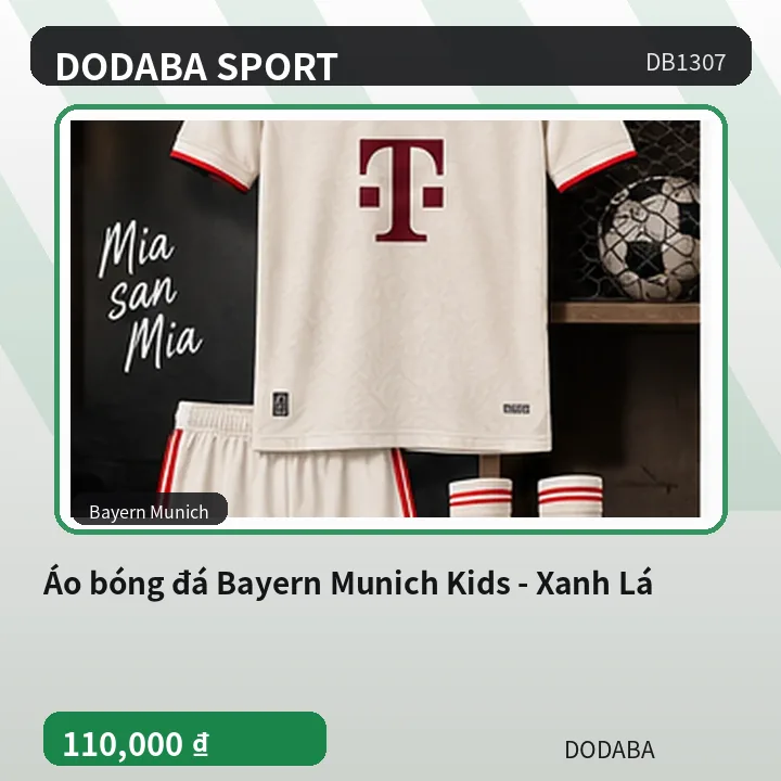 Áo bóng đá Bayern Munich Kids - Xanh Lá