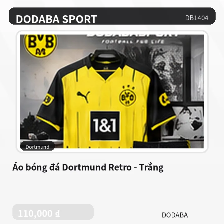 Áo bóng đá Dortmund Retro - Trắng