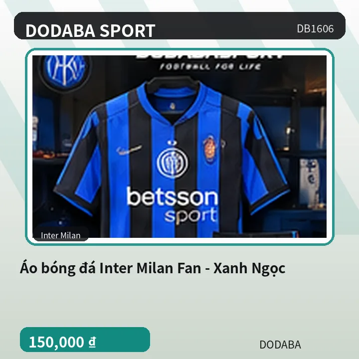 Áo bóng đá Inter Milan Fan - Xanh Ngọc