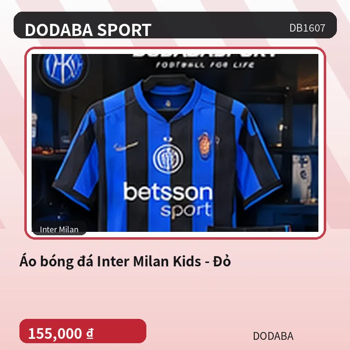 Áo bóng đá Inter Milan Kids - Đỏ