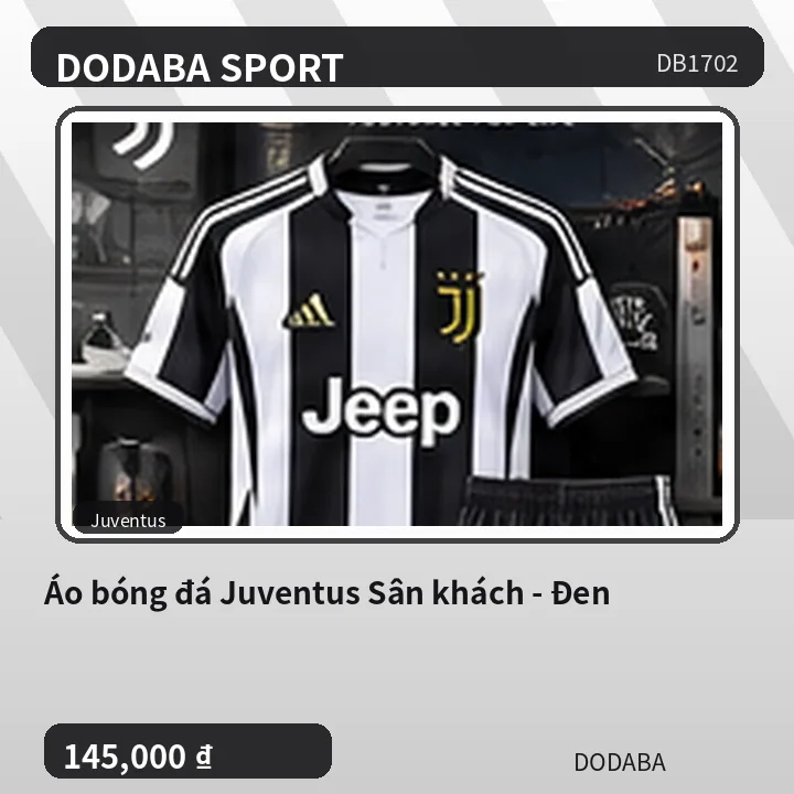 Áo bóng đá Juventus Sân khách - Đen