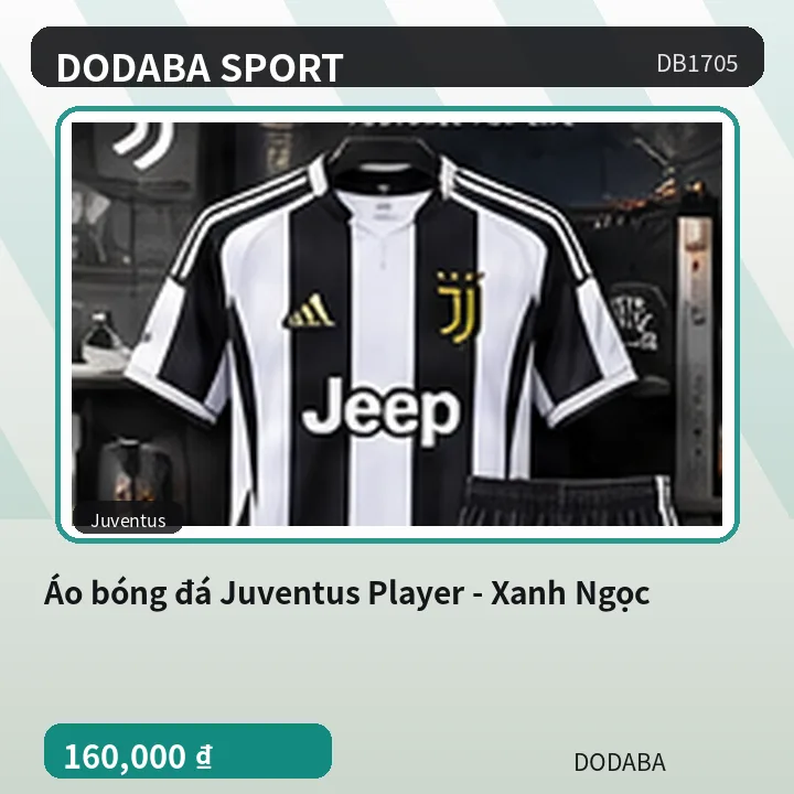 Áo bóng đá Juventus Player - Xanh Ngọc