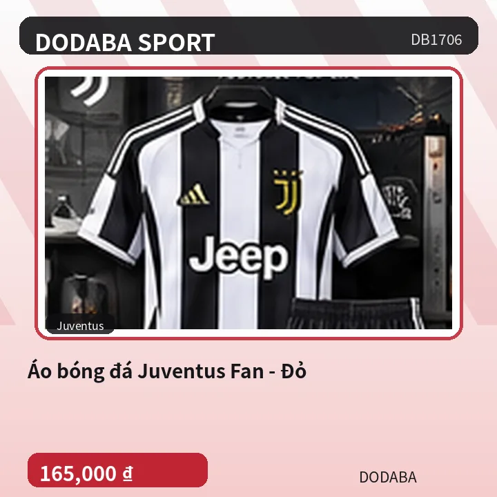 Áo bóng đá Juventus Fan - Đỏ