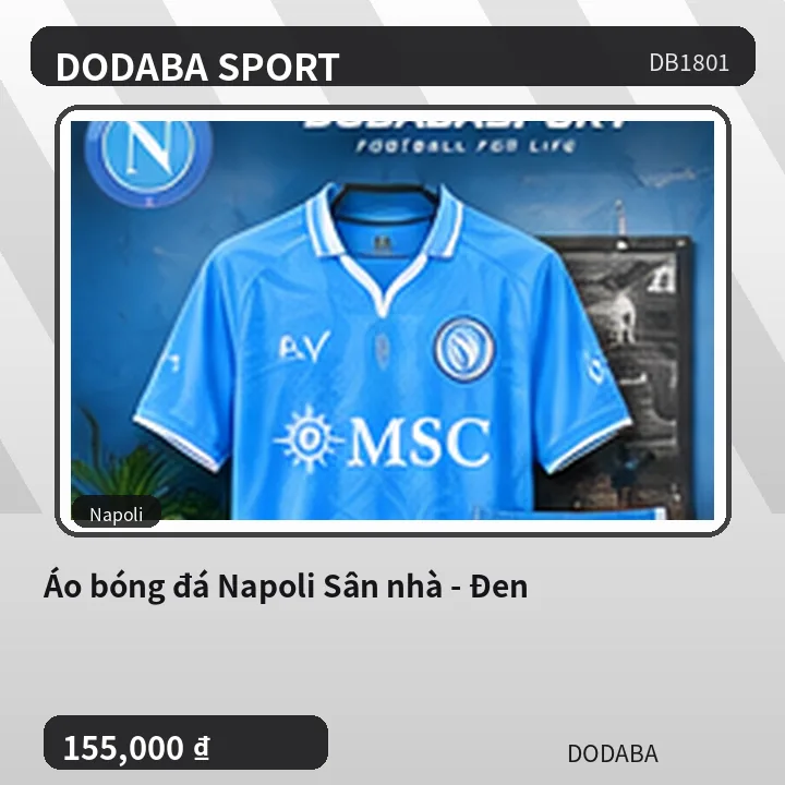 Áo bóng đá Napoli Sân nhà - Đen