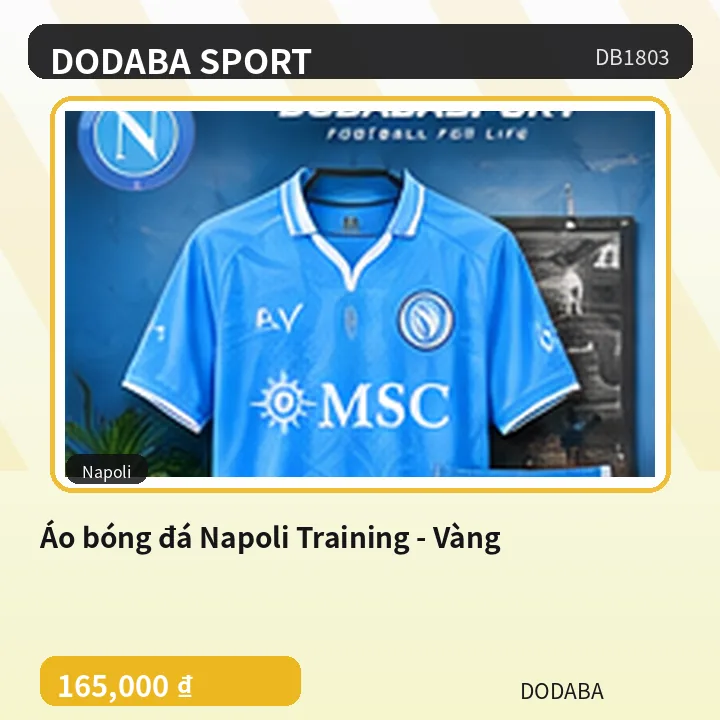 Áo bóng đá Napoli Training - Vàng