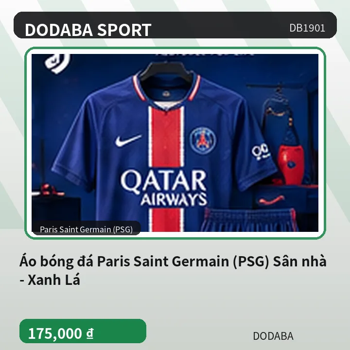 Áo bóng đá Paris Saint Germain (PSG) Sân nhà - Xanh Lá