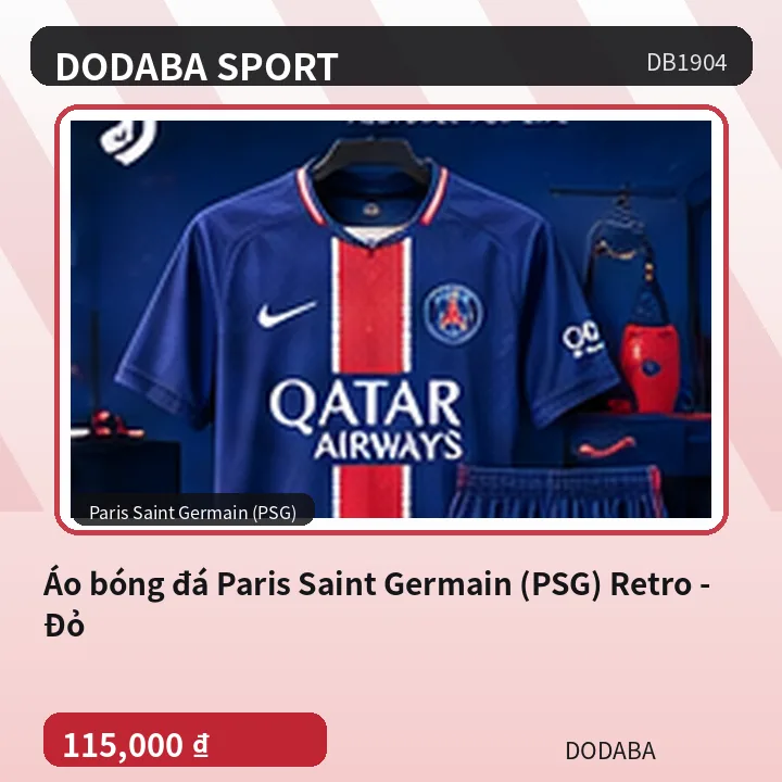 Áo bóng đá Paris Saint Germain (PSG) Retro - Đỏ