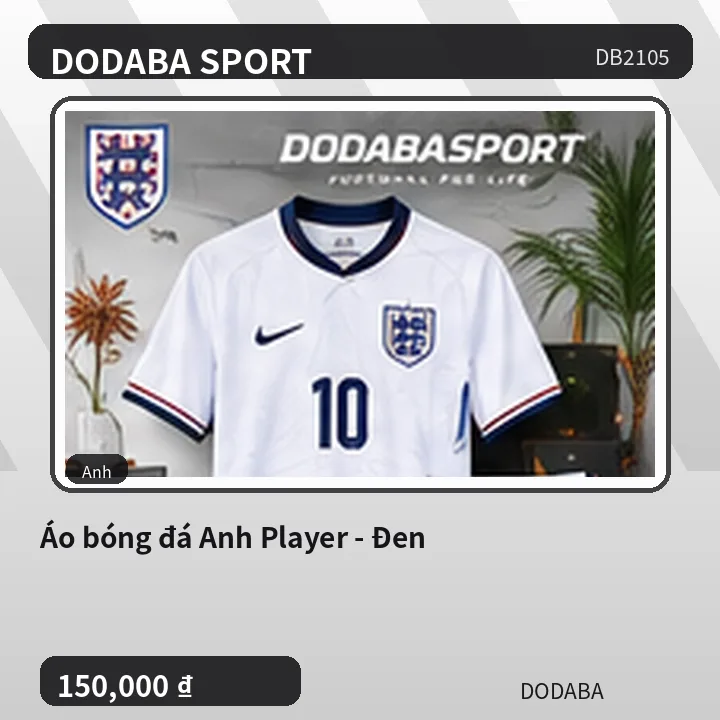 Áo bóng đá Anh Player - Đen