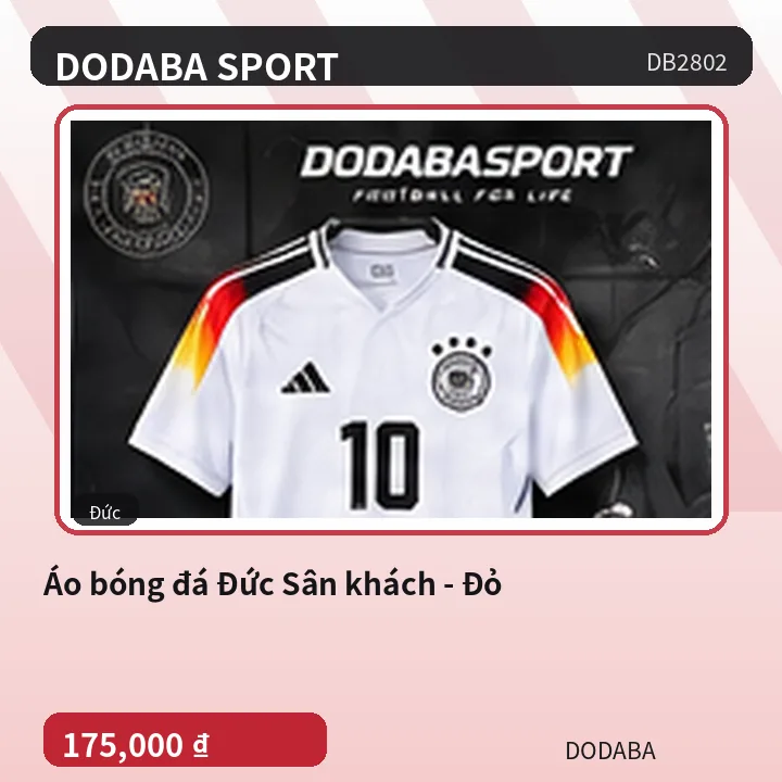 Áo bóng đá Đức Sân khách - Đỏ