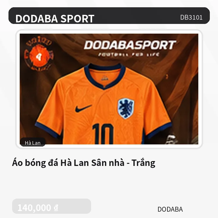 Áo bóng đá Hà Lan Sân nhà - Trắng