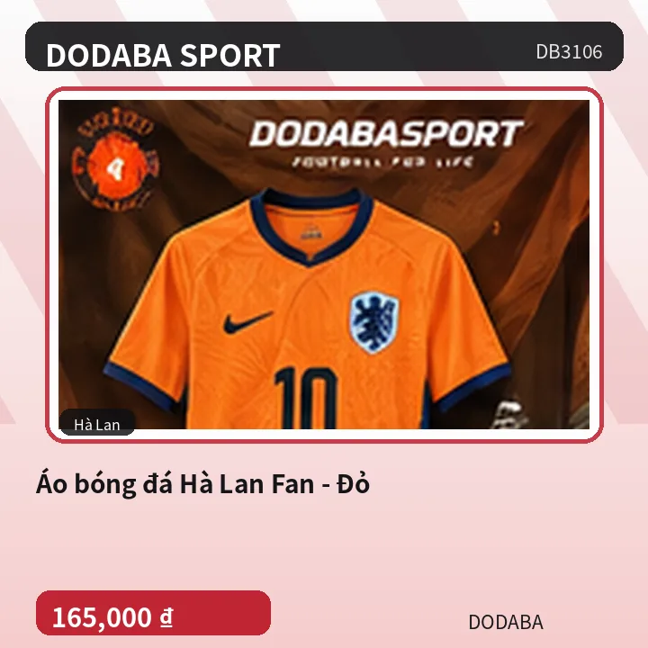 Áo bóng đá Hà Lan Fan - Đỏ