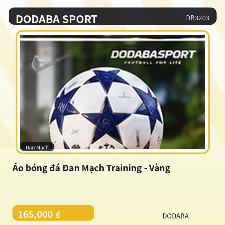 Áo bóng đá Đan Mạch Training - Vàng