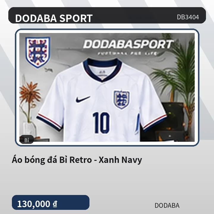 Áo bóng đá Bỉ Retro - Xanh Navy
