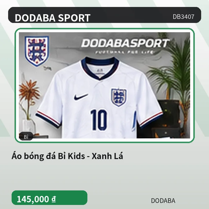 Áo bóng đá Bỉ Kids - Xanh Lá