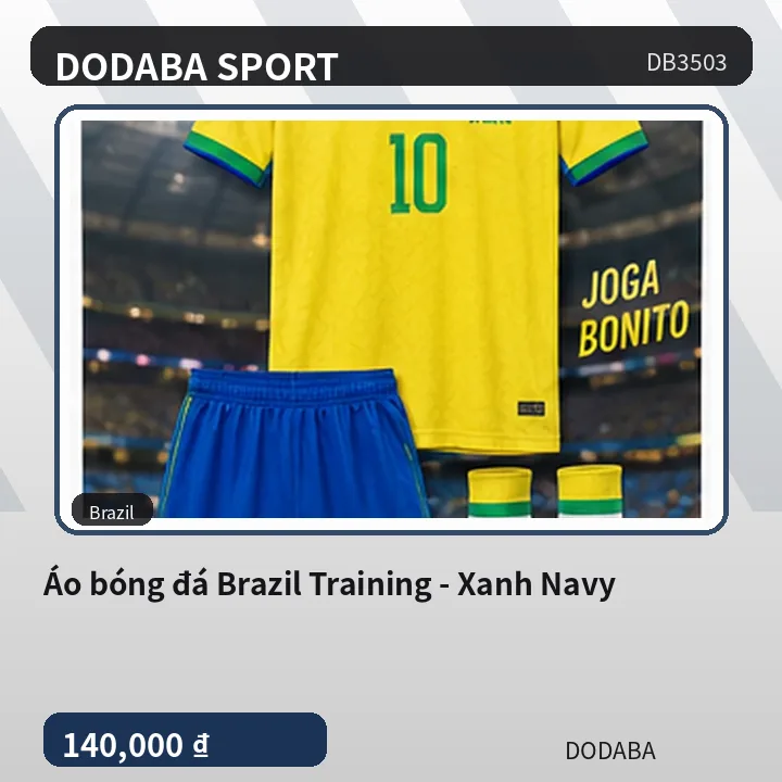 Áo bóng đá Brazil Training - Xanh Navy