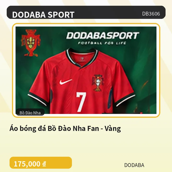 Áo bóng đá Bồ Đào Nha Fan - Vàng