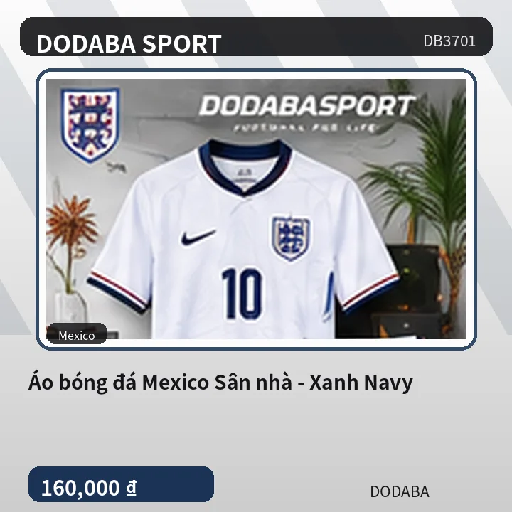 Áo bóng đá Mexico Sân nhà - Xanh Navy