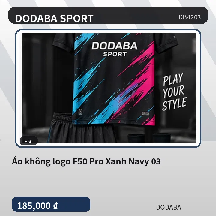 Áo không logo F50 Pro Xanh Navy 03