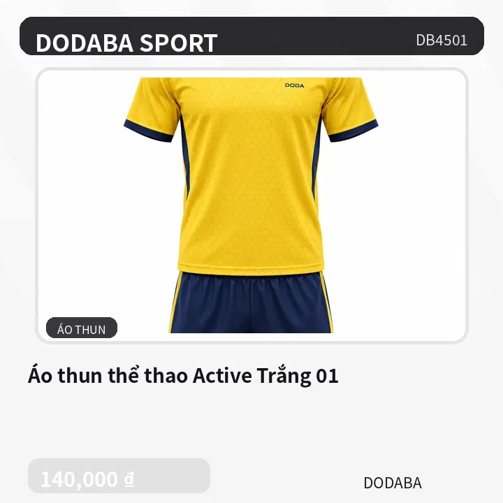 Áo thun thể thao Active Trắng 01
