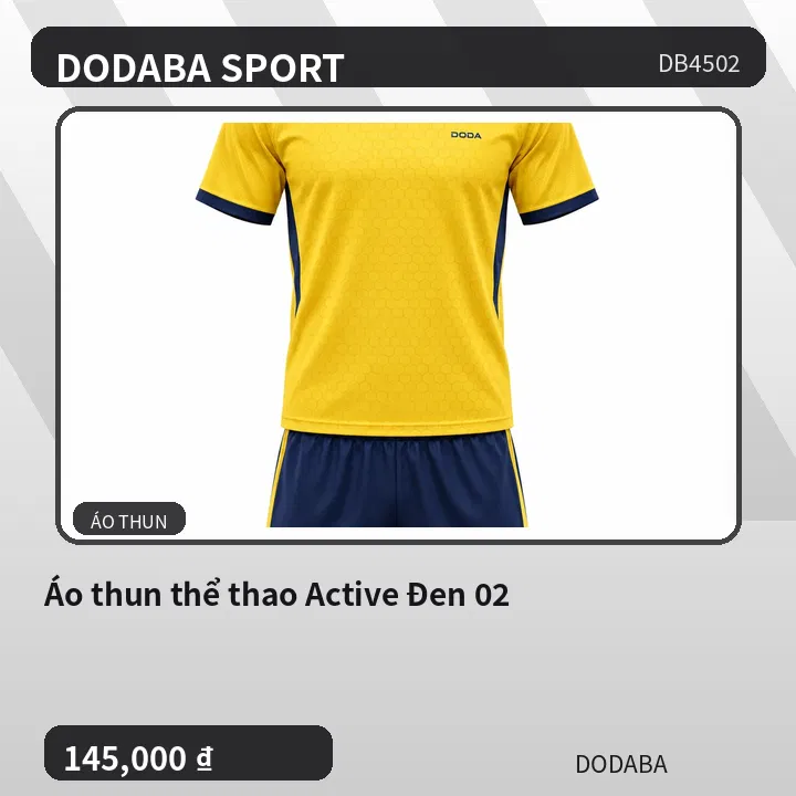 Áo thun thể thao Active Đen 02