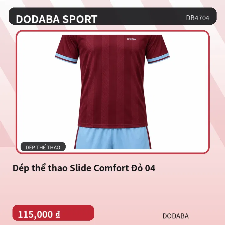 Dép thể thao Slide Comfort Đỏ 04