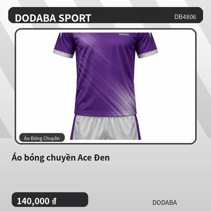 Áo bóng chuyền Ace Đen