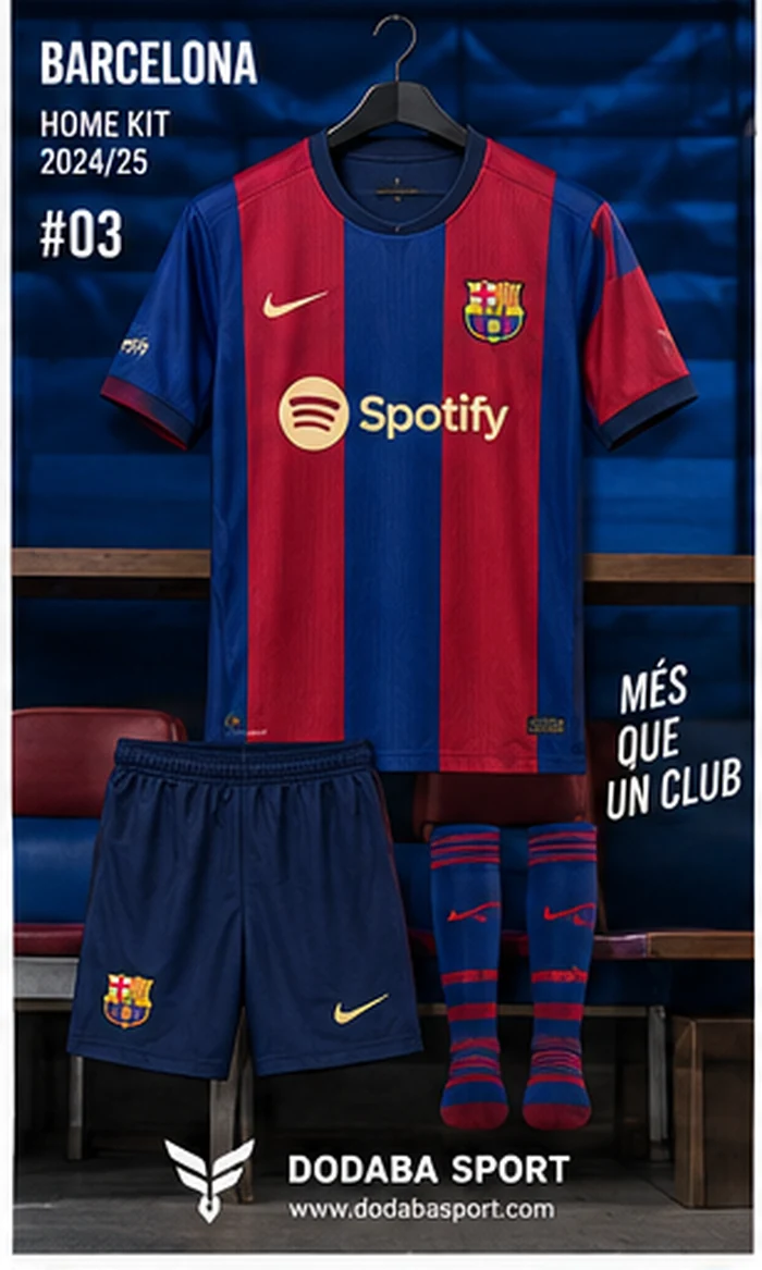 Áo bóng đá Barcelona Sân nhà - Trắng