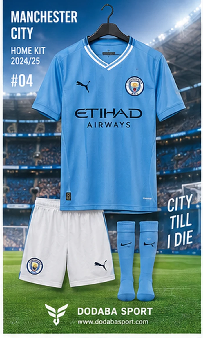 Áo bóng đá Manchester City (MC) Sân nhà - Xanh Navy